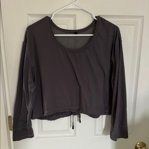 Women's Gray/purple Long Sleeve Top